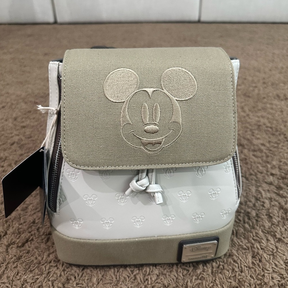 Loungefly Gray and Cream Disney Backpack